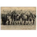 ‘Northamptonshire v Australians at Northampton, August 17-19th 1905’. Mono postcard featuring both