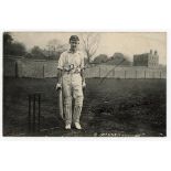 Pelham Francis ‘Plum’ Warner. Oxford University, Middlesex & England 1894-1920. Mono real photograph