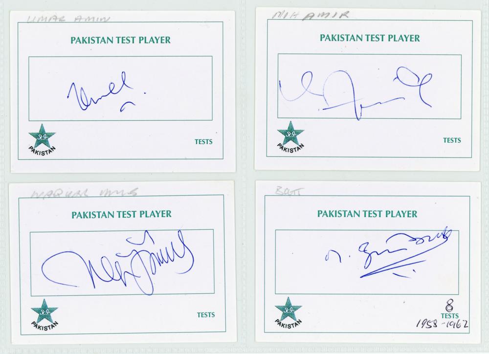 Pakistan 1950s onwards. Collection of sixty eight signatures on printed cards of Test and first- - Image 3 of 4