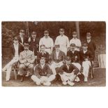 Surrey C.C.C. 1913. Excellent early mono real photograph postcard of the Surrey team, the players