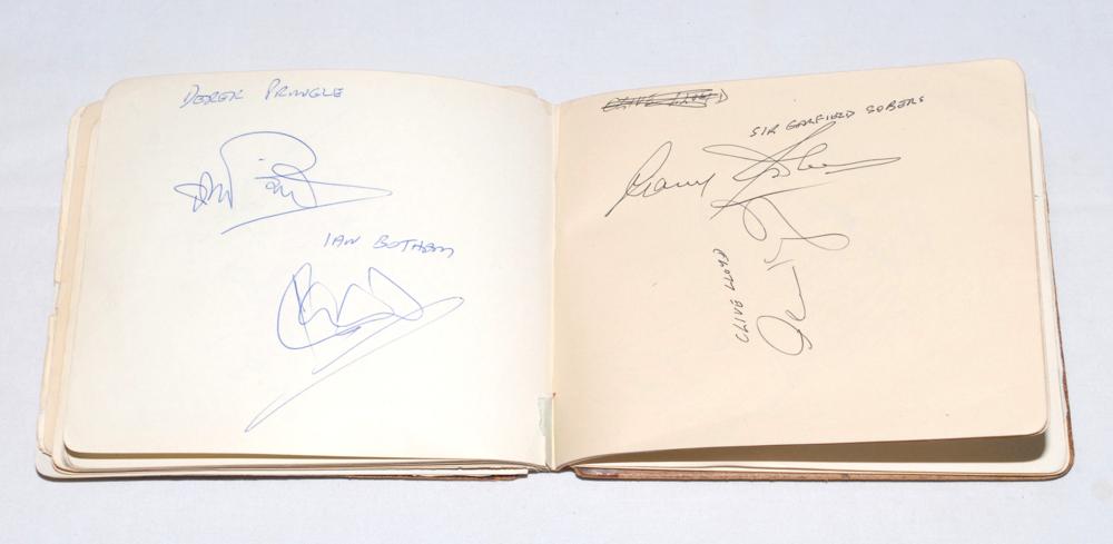 Cricket autograph albums. Two autograph albums comprising over 120 autographs of international - Image 4 of 4