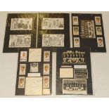 Australia Test cricketers 1900s-1930s. A selection of signatures, postcards and cigarette cards laid