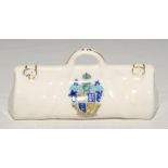 Cricket bags. Five very large crested china cricket bags with colour emblems for ‘Bournemouth’, ‘
