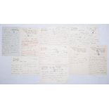 James Lowther, 1st Viscount Ullswater, President of M.C.C. 1923. A collection of nine handwritten