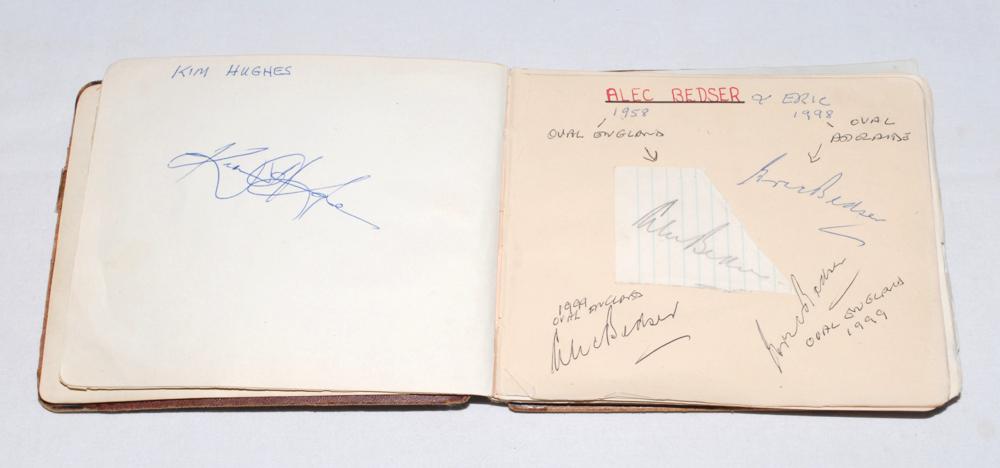Cricket autograph albums. Two autograph albums comprising over 120 autographs of international - Image 2 of 4