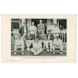 ‘The Worcestershire County Cricket Team, 1902’. Early mono postcard depicting twelve members of