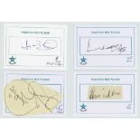 Pakistan 1950s onwards. Collection of sixty eight signatures on printed cards of Test and first-