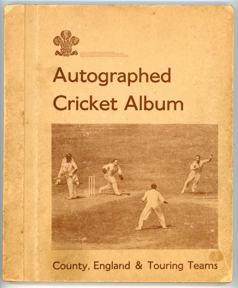 A.J.W. McIntyre Benefit Year 1955. ‘Autographed Cricket Album’. Hardback Benefit album produced