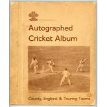 A.J.W. McIntyre Benefit Year 1955. ‘Autographed Cricket Album’. Hardback Benefit album produced