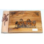 Test cricketers autograph album 1940s-2000s. Autograph album bound in wooden boards with