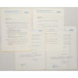 Graham Yallop and John Maguire. Australia. Two official two page contracts issued by Austin