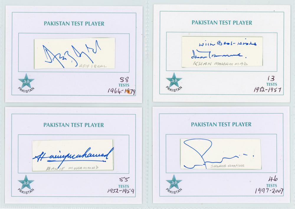 Pakistan 1950s onwards. Collection of sixty eight signatures on printed cards of Test and first- - Image 4 of 4