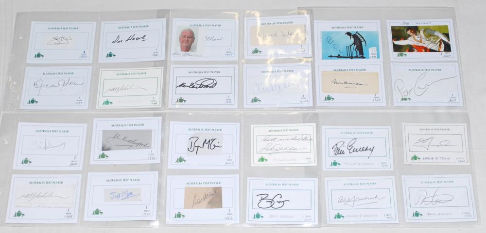 Australia Post-War ‘One Test Wonders’ 1946-2009. Twenty three individual signatures, the majority in