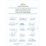 ‘Australian Cricket Team. 1996/97 International Season. Carlton & United Series’. Official autograph