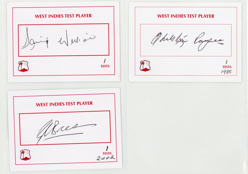 West Indies ‘One Test Wonders’ 1939-2008. Seven individual signatures, the majority in ink, of - Image 2 of 2