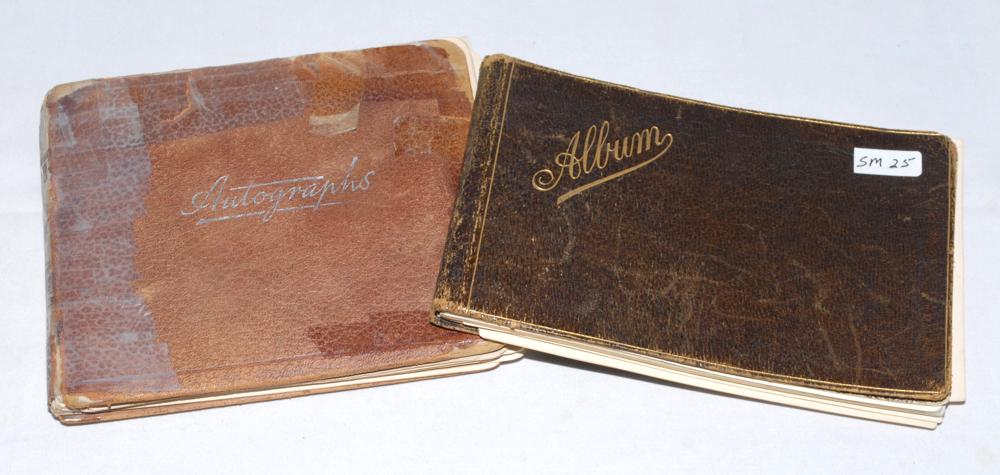 Cricket autograph albums. Two autograph albums comprising over 120 autographs of international