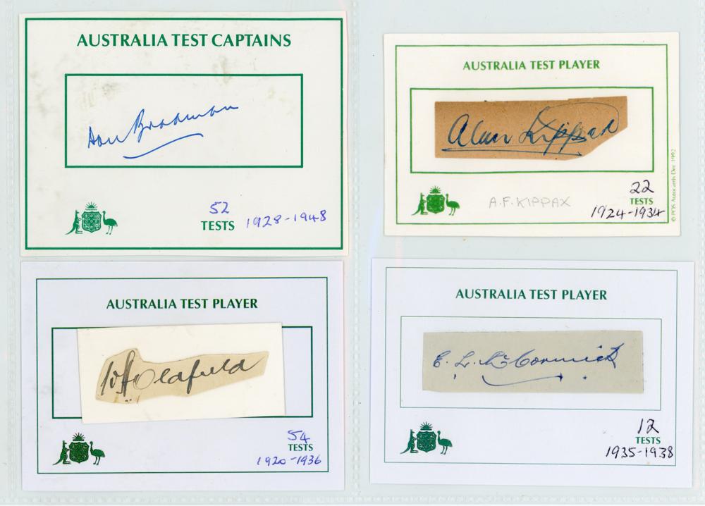 Australian Test cricketers 1920 onwards. Black file comprising a comprehensive collection of over