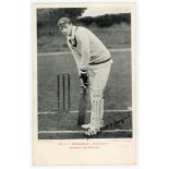 Bernard James Tindal Bosanquet. Oxford University, Middlesex & England 1898-1919. Mono postcard of