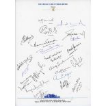 ‘Legends of India. Test Cricketers 1933-1993’. ‘The Cricket Club of India Limited’ letterhead signed