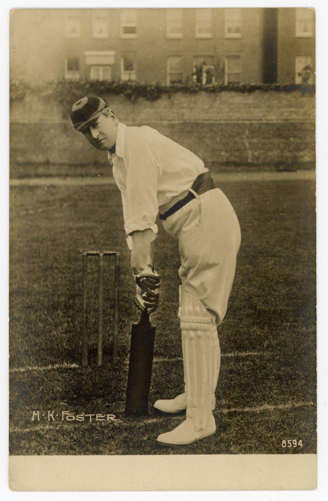 Henry Knollys ‘Harry’ Foster. Oxford University & Worcestershire 1894-1925. Early sepia real