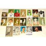 England and County signed collectors’ cards 1960s-2000s. A good selection of forty eight collectors’