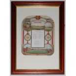 ‘Lord’s Cricket Ground Centenary 1814-1914’. Large original commemorative printed scorecard for