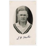 Sidney Hugh Martin. Natal, Worcestershire & Rhodesia 1925-1950. Mono real photograph postcard of