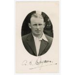 Arnold Herbert Dyson. Glamorgan 1926-1948. Mono real photograph postcard of Dyson in cameo, head and