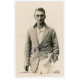 Bryan Herbert Valentine. Kent & England 1927-1948. Mono real photograph postcard of Valentine, three