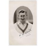 Haydon Arthur Smith. Leicestershire 1925-1939. Mono real photograph postcard of Smith, head and
