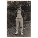 George Duckworth. Lancashire & England 1923-1938. Mono real photograph postcard of a youthful