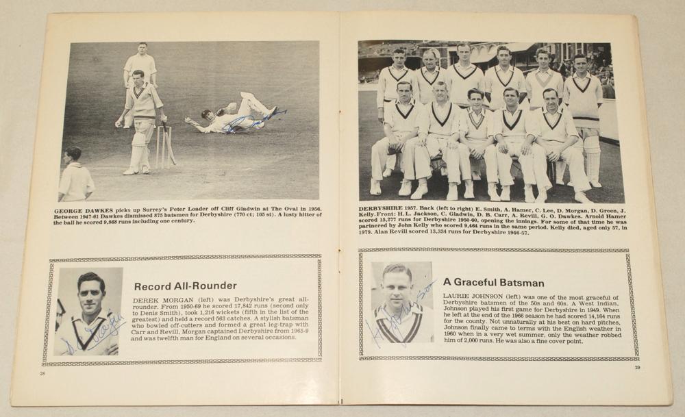 Derbyshire C.C.C. 1940s-1980s. A selection of four items with signatures of Derbyshire players - Image 5 of 5