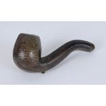 Australian tour of England 1884. Antique block Meerschaum Pipe in original ‘pipe shaped’ brown
