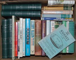 John William ‘Jack’ Hearne. Middlesex & England 1909-1936. Box comprising a collection of books