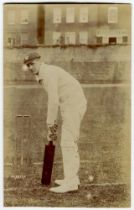 Frederick Albert ‘Dick’ Pearson. Worcestershire & Auckland 1900-1926. Sepia real photograph postcard