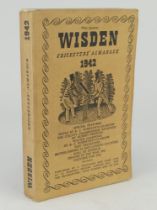 Wisden Cricketers’ Almanack 1942. 79th edition. Original limp cloth covers. Only 4100 paper copies