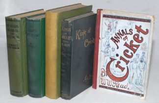 Early cricket biographies. Five first edition hardback titles. ‘Kings of Cricket’, Richard Daft,