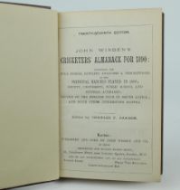 Wisden Cricketers’ Almanack 1890. 27th edition. Bound in brown boards, lacking original wrappers,