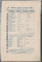 Jockeys v Athletes 1905 & 1907. Two original commemorative silk scoresheets for charity matches