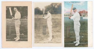 Archibald Campbell ‘Archie’ Maclaren. Lancashire & England 1890-1914. Three early postcards of