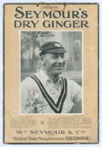 ‘Drink Seymour’s Dry Ginger’ 1925. Original advertising showcard published by Wm. Seymour & Co.,