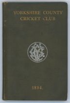 Yorkshire C.C.C. annual 1894. 2nd year of issue. 136pp. Edited by J.B. Wostinholm. J. Robertshaw,