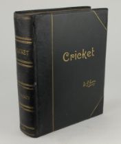 ‘Cricket’. W.G. Grace. Bristol 1891. ‘Crown Quarto Edition de Luxe’ edition bound in black half