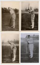Essex C.C.C. c.1910. Three early mono real photograph postcards of Essex players depicted full
