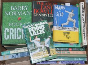 Cricket books. Good selection of thirty mainly biographies and autobiographies of cricketers and