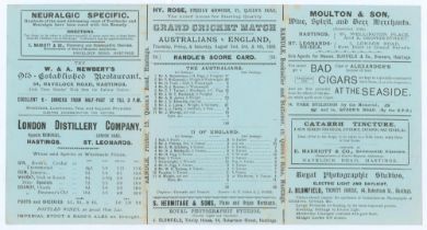 Australian tour to England 1888. ‘Grand Cricket Match. Australians v. [11 of] England’. Early