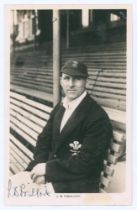 Laurence Barnard ‘Laurie’ Fishlock. Surrey & England 1931-1952. Original mono real photograph