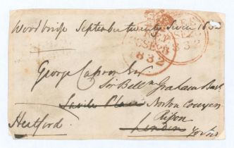 Francis Charles Seymour-Conway, 3rd Marquess of Hertford. Original signed free-front envelope date