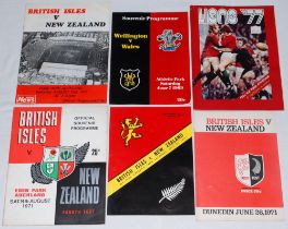 Great Britain Rugby Tour of New Zealand 1971. Official programmes for the 1st, 3rd and 4th Test