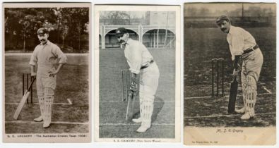 Sydney Edward Gregory. New South Wales & Australia. 1889-1912. Three postcards of Gregory, all mono,